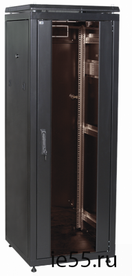 ITK Шкаф сетевой 19" LINEA N 42U 600х600 мм стеклянная передняя дверь черный